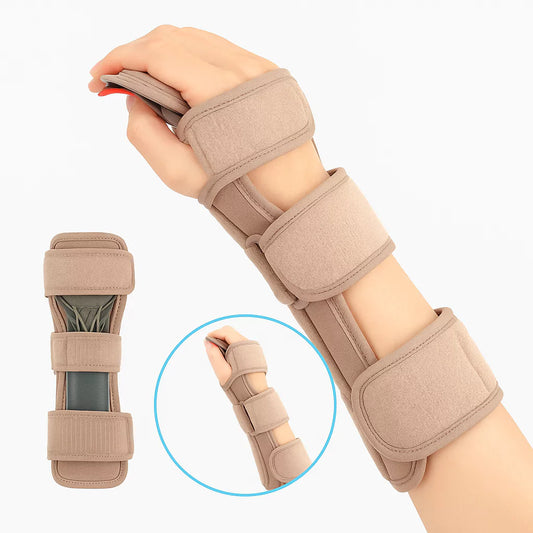 Órtese Ajustável para Mão e Pulso | Suporte Ergonômico para Conforto e Estabilidade bege